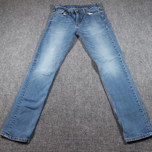 Levi’s Jeans Mens 32x32 Blue 511 Slim Stretch Medium Wash Hemmed - Picture 2 of 10